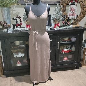 Olivia Rae Taupe Maxi Dress